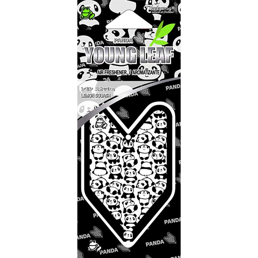 Treefrog Young Leaf Panda Lemon Squash Cardboard Hanging Air Freshener